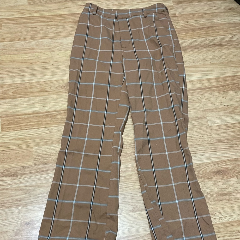 Urban outfitters plaid straight leg pants